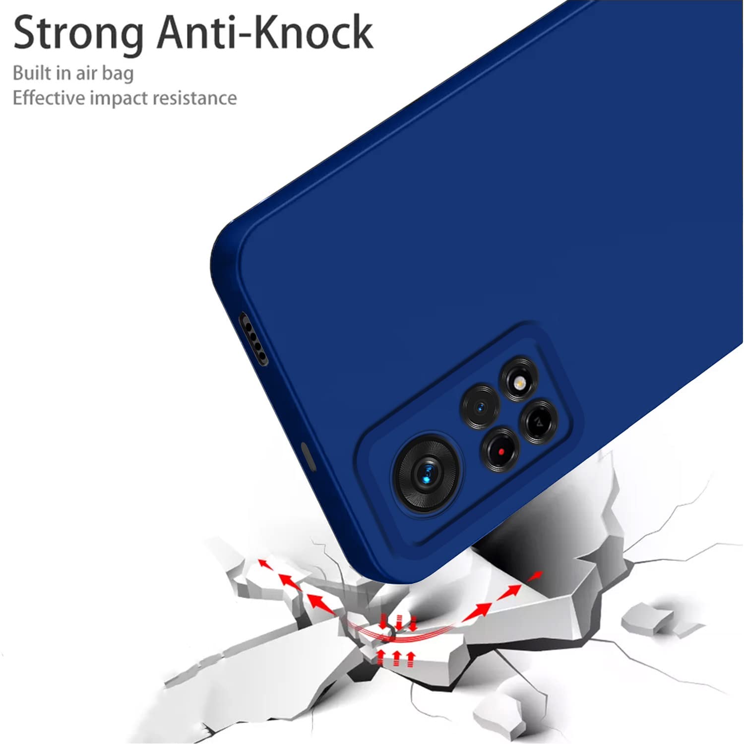 Pikkme Mi Redmi Note 11T / Poco M4 Pro Soft Silicone Case with Camera Bumper Protection | Blue