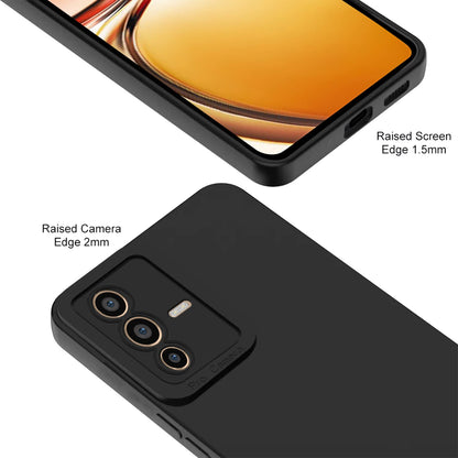 Pikkme Vivo V23 5G Soft Silicone Case with Camera Bumper Protection | Black