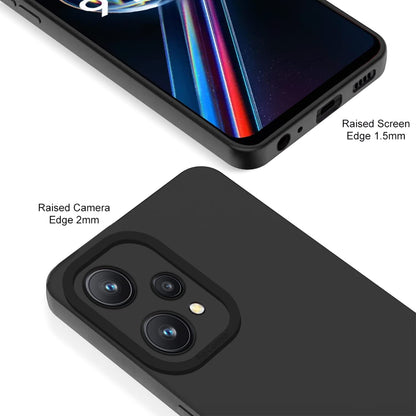 Pikkme Realme 9 4G / Realme 9 Pro Plus 5G Soft Silicone Case with Camera Bumper Protection | Black