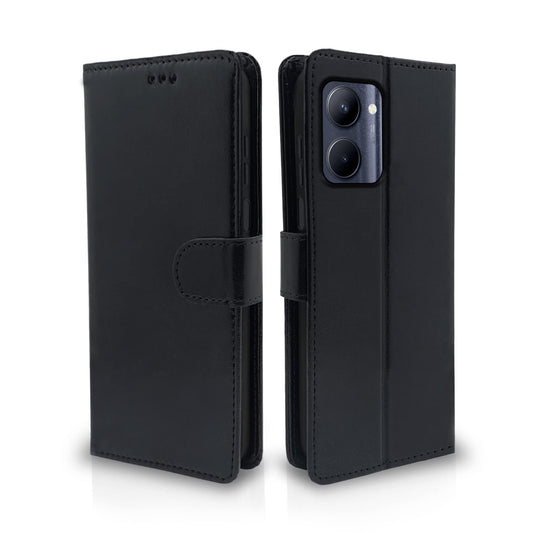 Pikkme Realme C33 Vintage Flip Cover | Black