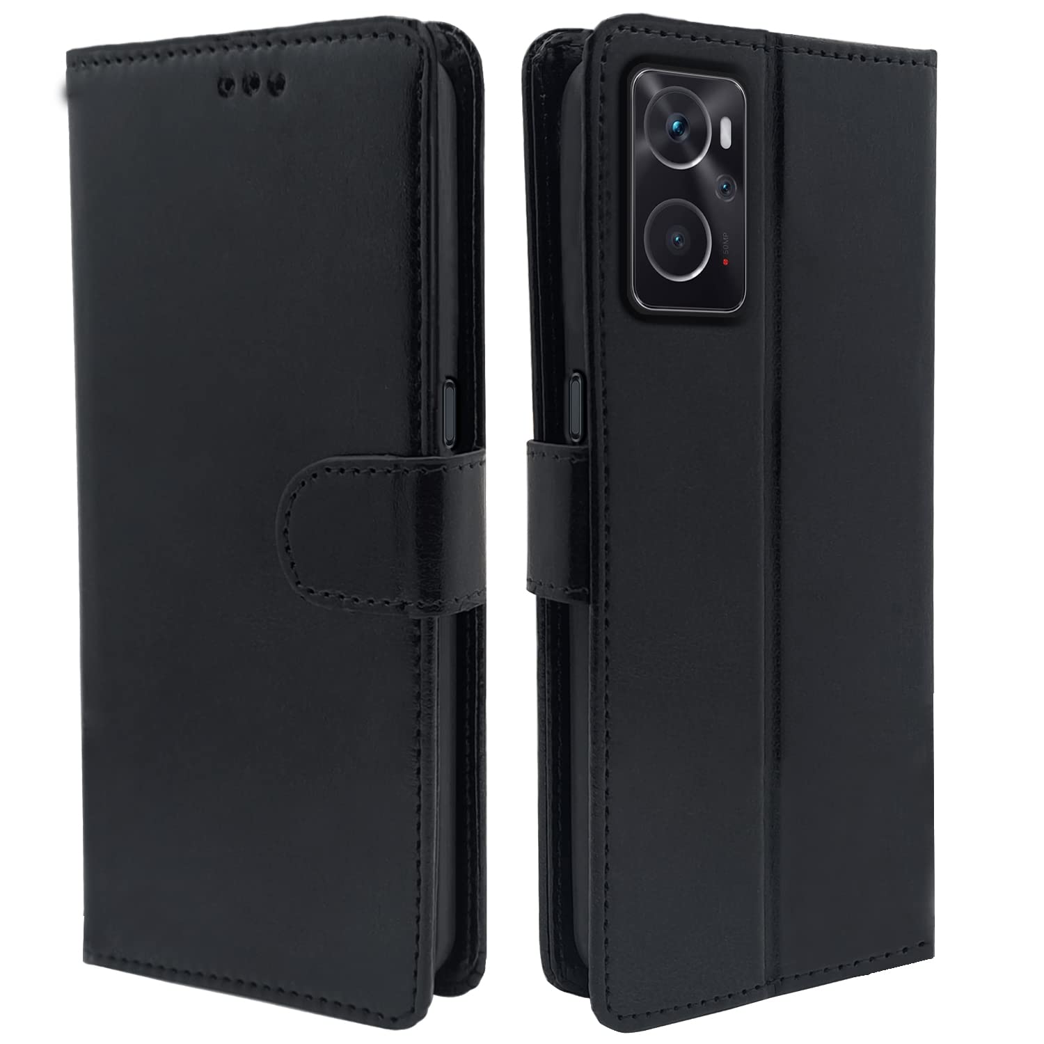 Pikkme Oppo K10 Vintage Flip Cover | Black