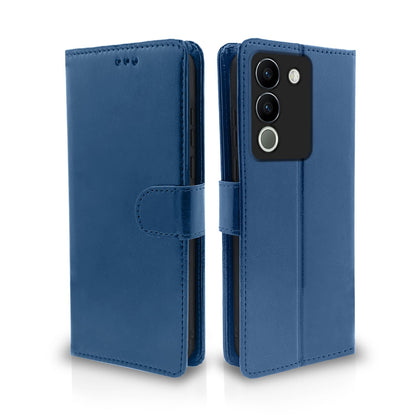 Pikkme Vivo Y200 5G Vintage Flip Cover (Blue)