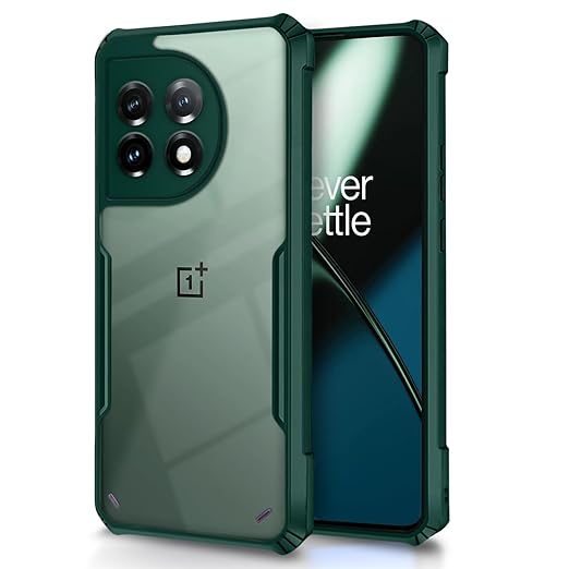 Pikkme OnePlus 11 5G Back Cover Crystal Clear Transparent Back Eagle Case (green)