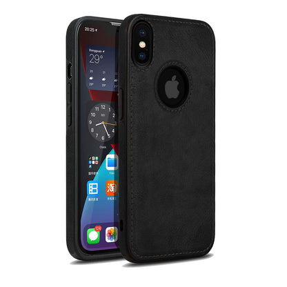 Pikkme iPhone X/Xs Leather Back Cover | Black