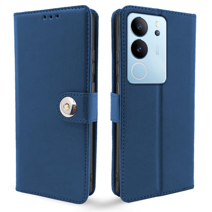 Pikkme Vivo V29 5G Button Flip Cover (Blue)