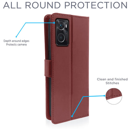 Pikkme Oppo K10 Vintage Flip Cover | Brown