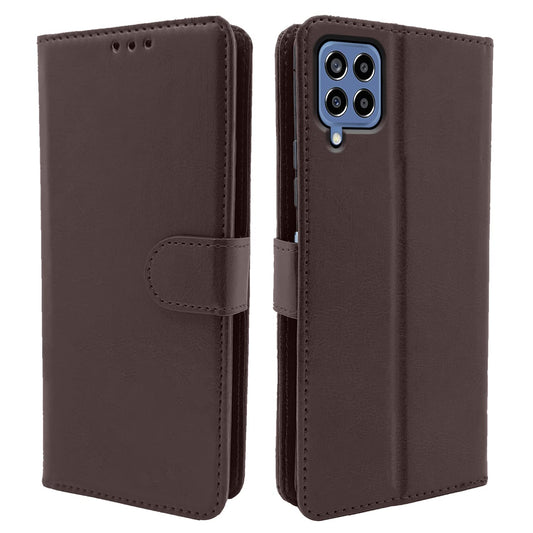 Pikkme Samsung Galaxy M33 5G Vintage Flip Cover | Coffee