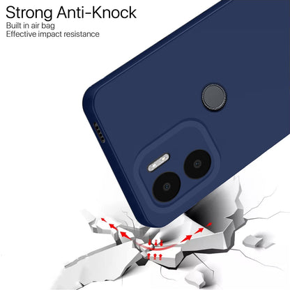 Pikkme Redmi A1 Plus/Poco C50 Soft Silicone Case with Camera Bumper Protection | Blue