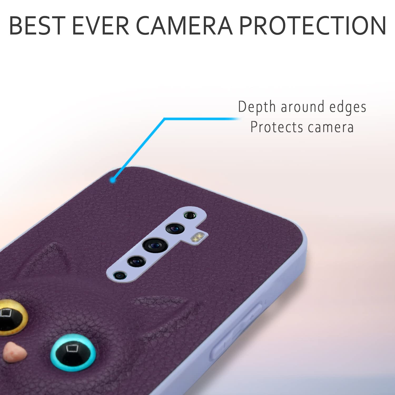 Pikkme Oppo Reno 2f / 2Z Cat Case | Purple