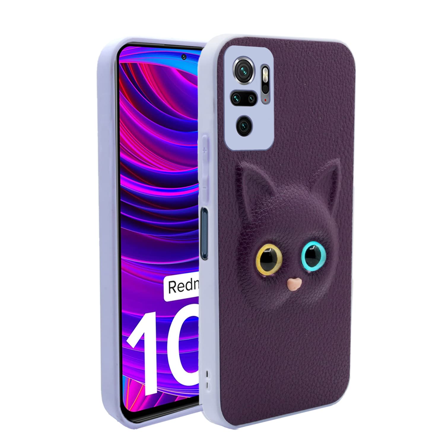 Pikkme Mi Redmi Note 10 / Note 10s  Cat Case |  Purple