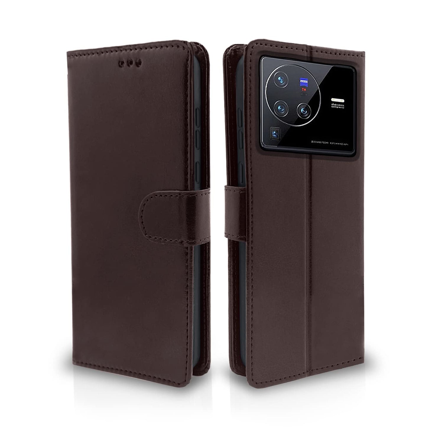 Pikkme Vivo X80 Pro Vintage Flip Cover | Coffee