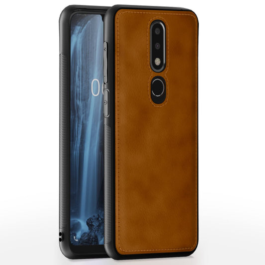 Pikkme Nokia 6.1 Plus Leather Back Cover | Brown