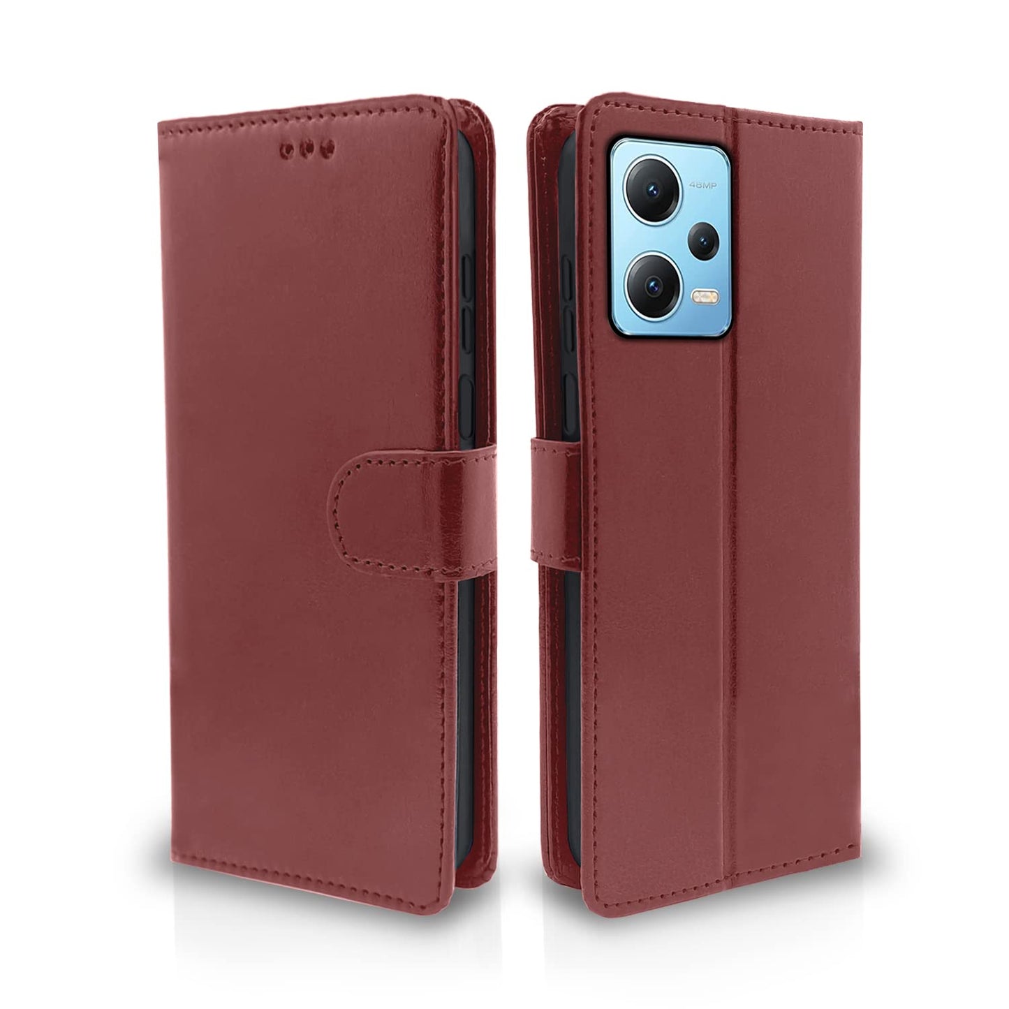 Pikkme Poco X5 5G / Redmi Note 12 5G Vintage Flip Cover | Brown