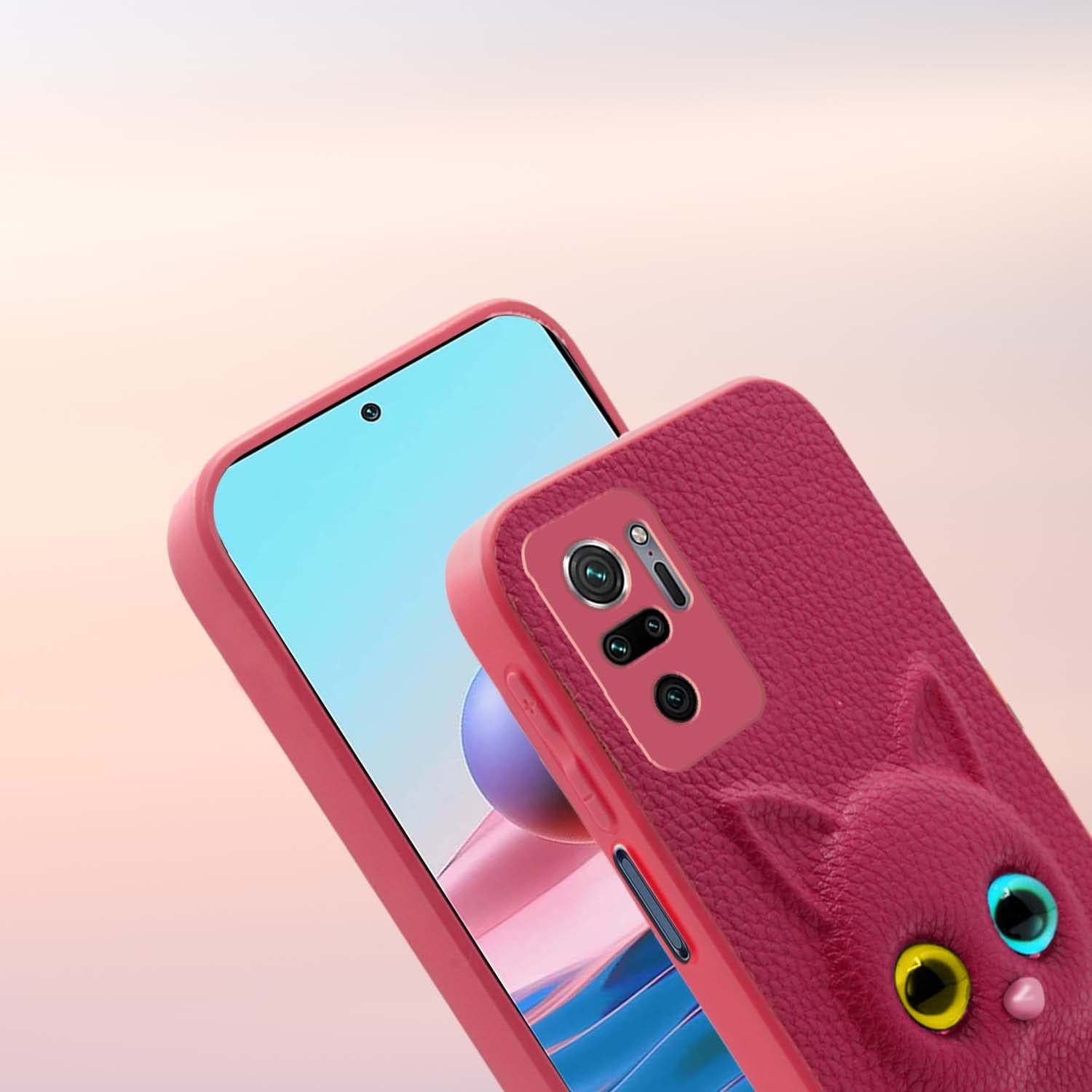 Pikkme Mi Redmi Note 10 / Note 10s  Cat Case | Pink