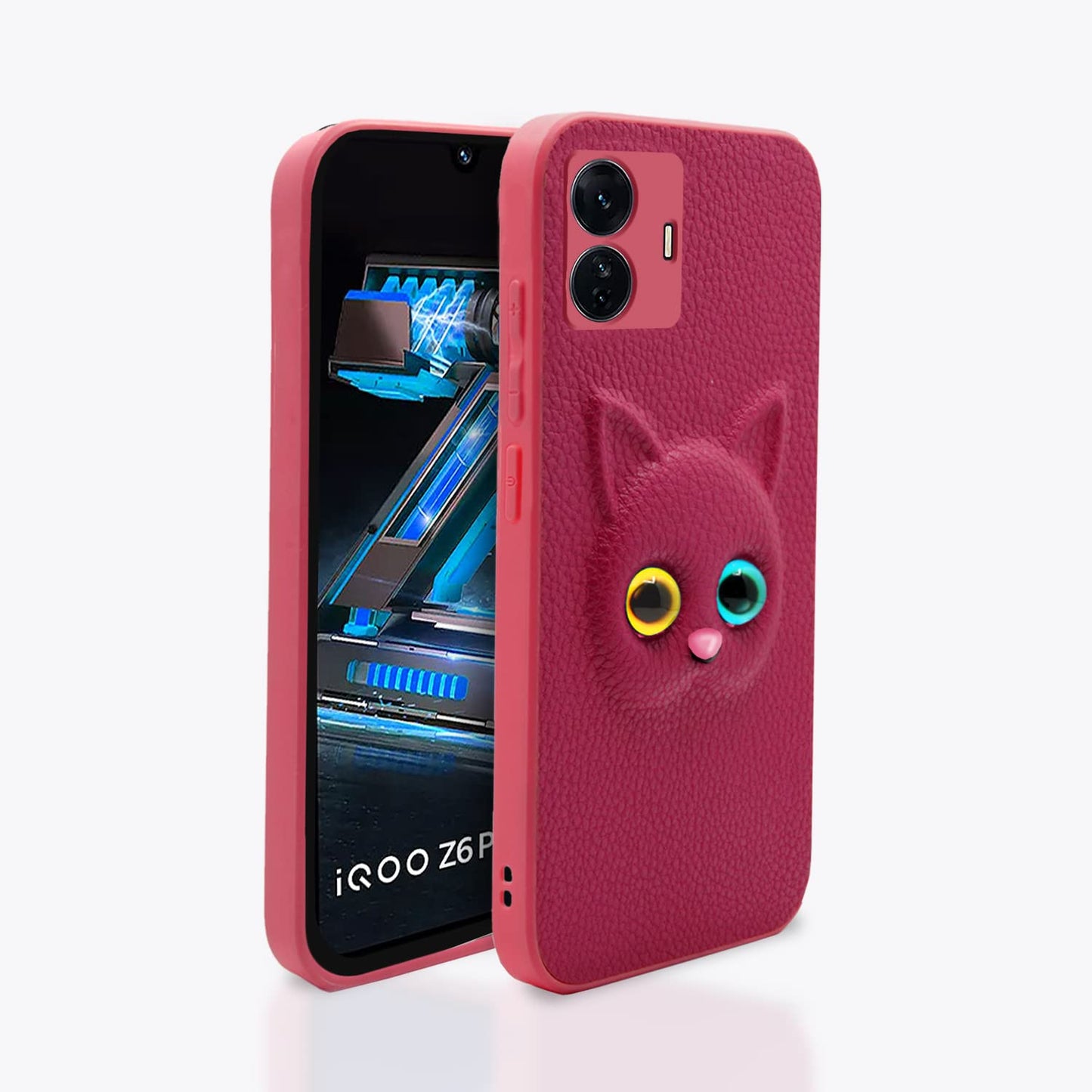 Pikkme Vivo T1 Pro 5G / iQOO Z6 Pro 5G Cat Case | Pink