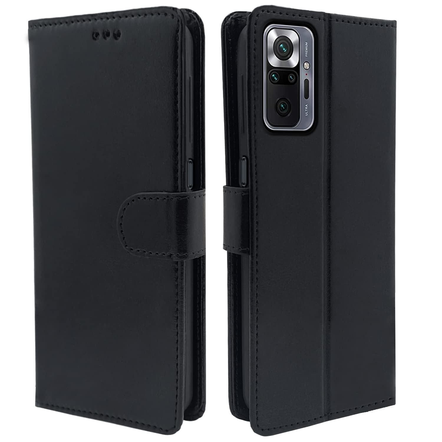 Pikkme Mi Redmi Note 10 Pro/Note 10 Pro Max  Vintage Flip Cover | Black