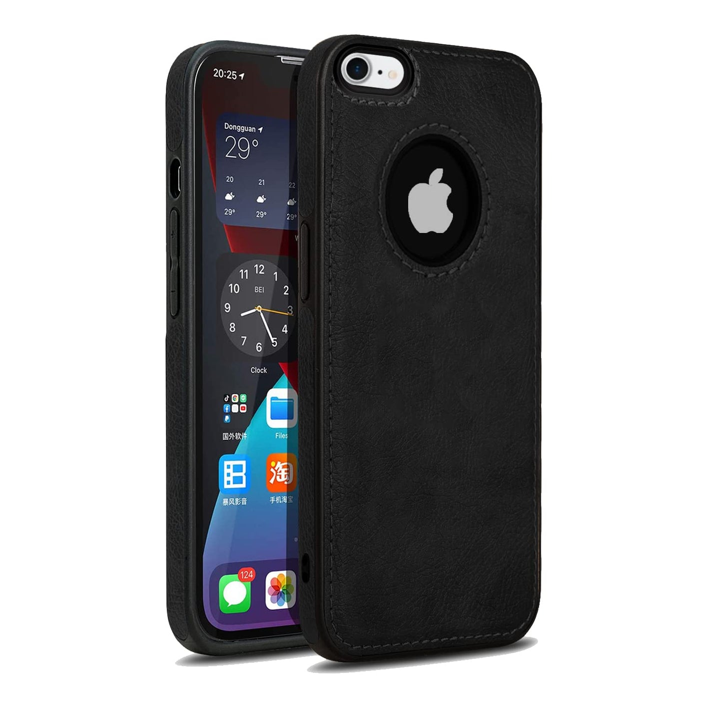 Pikkme iPhone 7/8 Leather Back Cover | Black