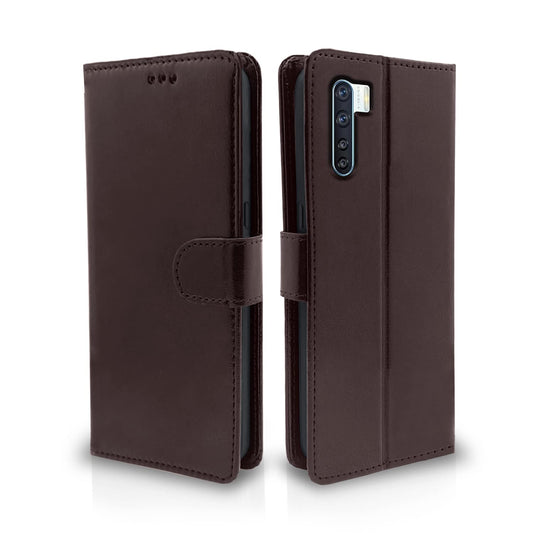 Pikkme Oppo F15 Vintage Flip Cover | Coffee