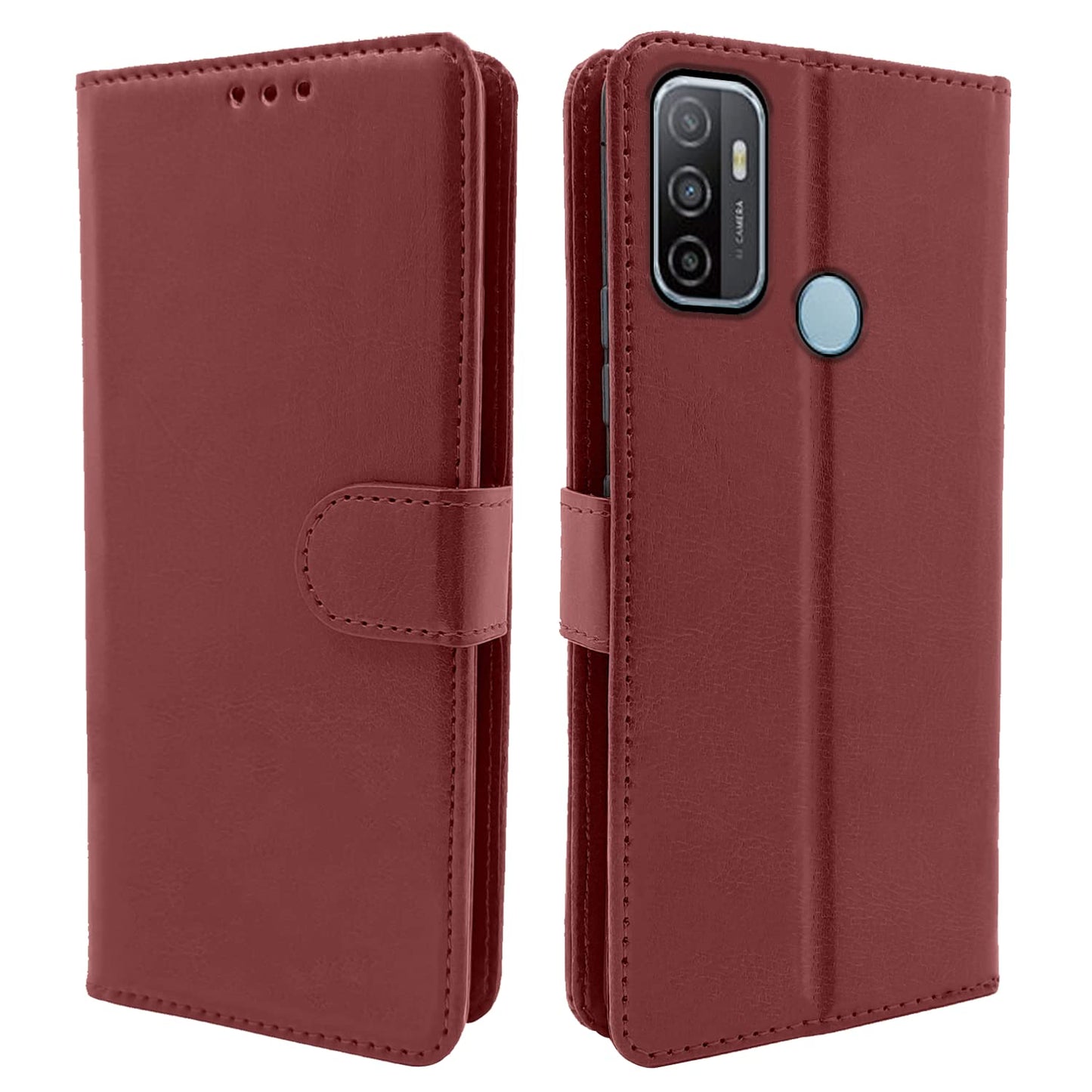 Pikkme Oppo A53 Vintage Flip Cover | Brown