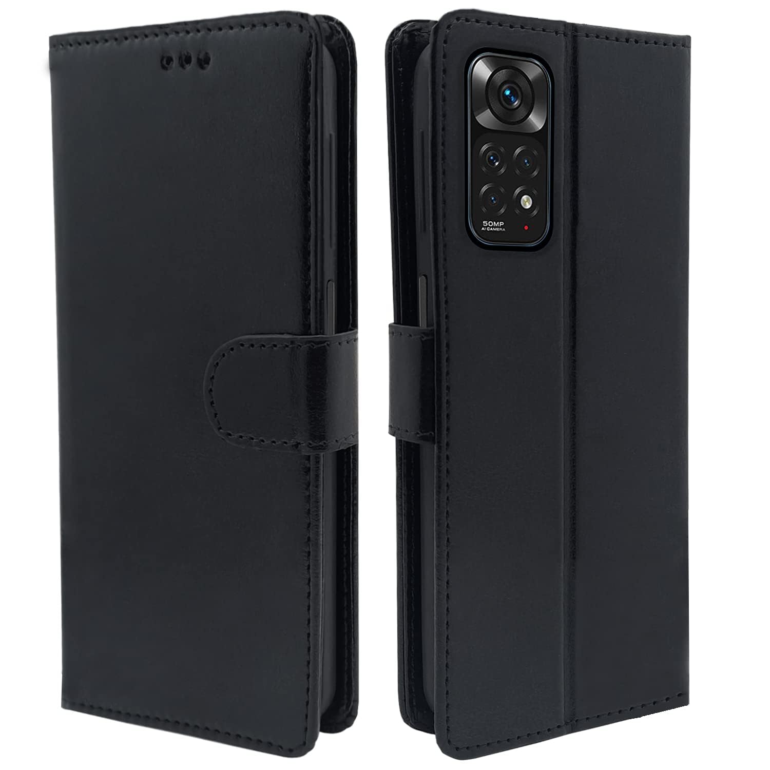 Pikkme Mi Redmi Note 11 / Note 11s Vintage Flip Cover | Black