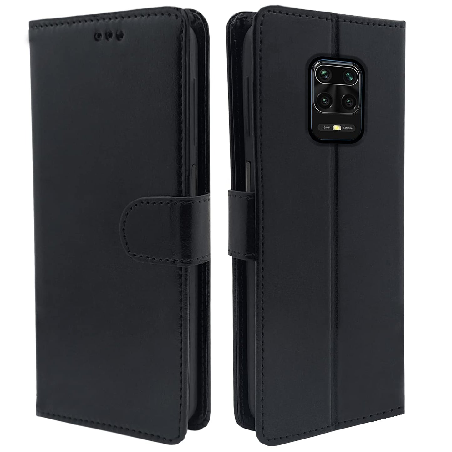 Pikkme Redmi Note 9 Pro/Note 9 Pro Max/Poco M2 Pro/Redmi Note 10 Lite Vintage Flip Cover | Black