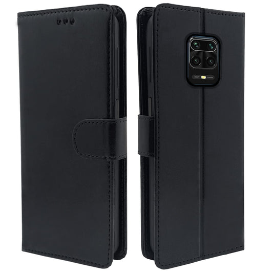 Pikkme Redmi Note 9 Pro/Note 9 Pro Max/Poco M2 Pro/Redmi Note 10 Lite Vintage Flip Cover | Black