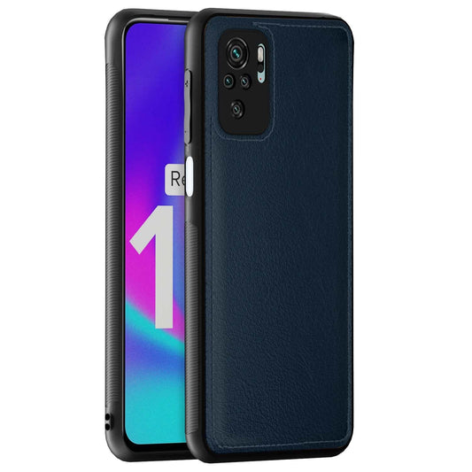 Pikkme Redmi Note 10 / Note 10s Leather Back Cover | Blue