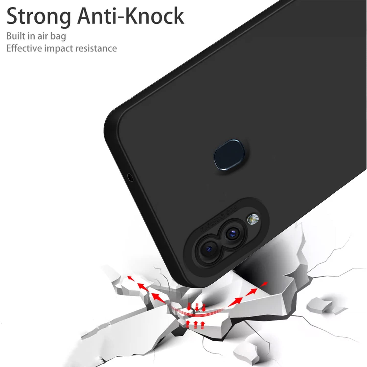 Pikkme Samsung Galaxy A20 / A30 / M10s Liquid Silicone Back Cover | Black