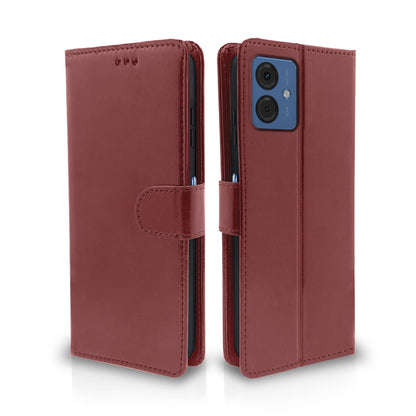 Pikkme Moto G54 5G Vintage Flip Cover (Brown)