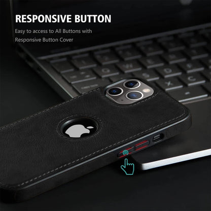 Pikkme iPhone 11 Pro Max Leather Back Cover | Black