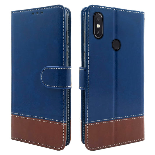 Pikkme Mi Redmi Note 5 Pro Constrast Flip Cover | Blue & Brown