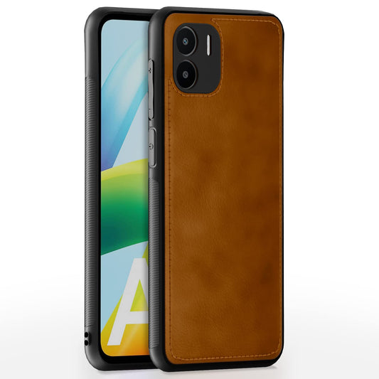 Pikkme Redmi A1 2022 Leather Back Cover | Brown