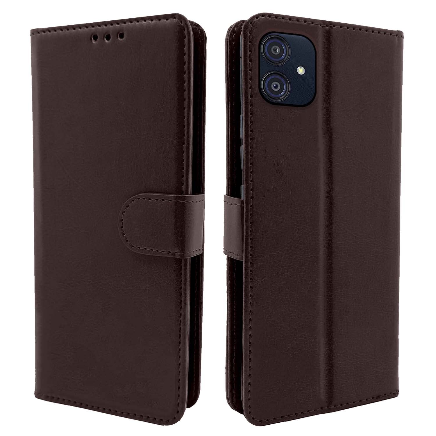 Pikkme Samsung Galaxy M04 / F04 / A04e Vintage Flip Cover | Coffee