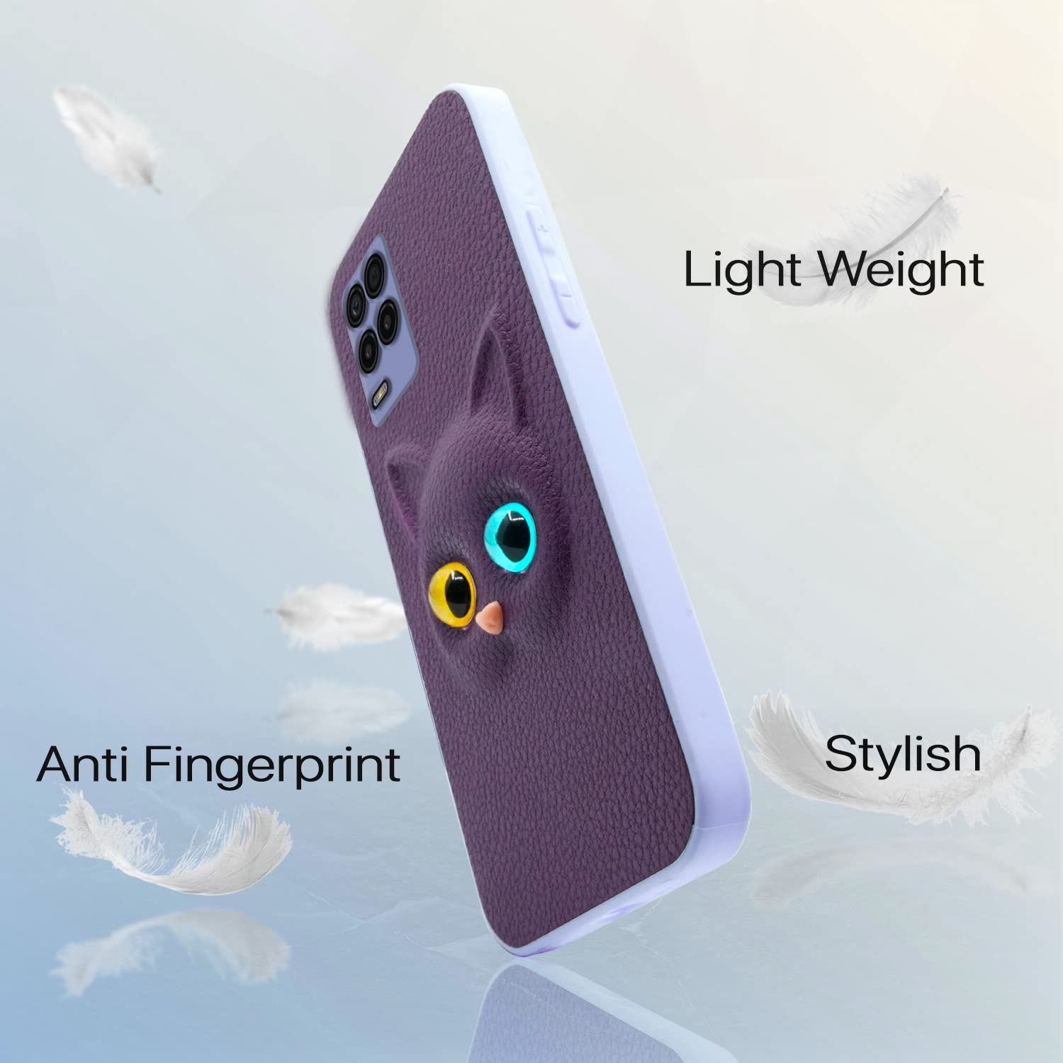 Pikkme Realme 8 5G/8s 5G/Narzo 30 5G Cat Case | Purple