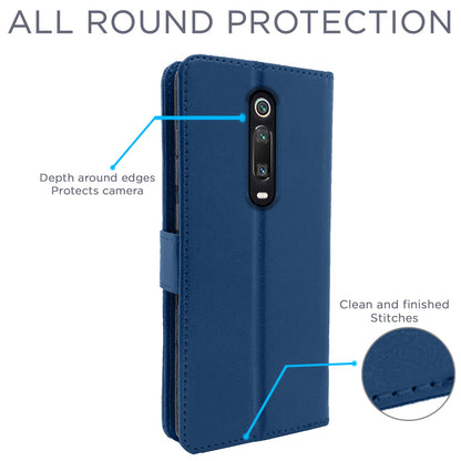 Pikkme Mi Redmi K20 / K20 Pro Vintage Flip Cover | Blue