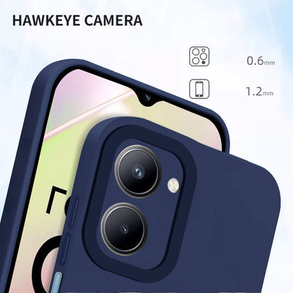 Pikkme Realme C33 Soft Silicone Case with Camera Bumper Protection | Blue