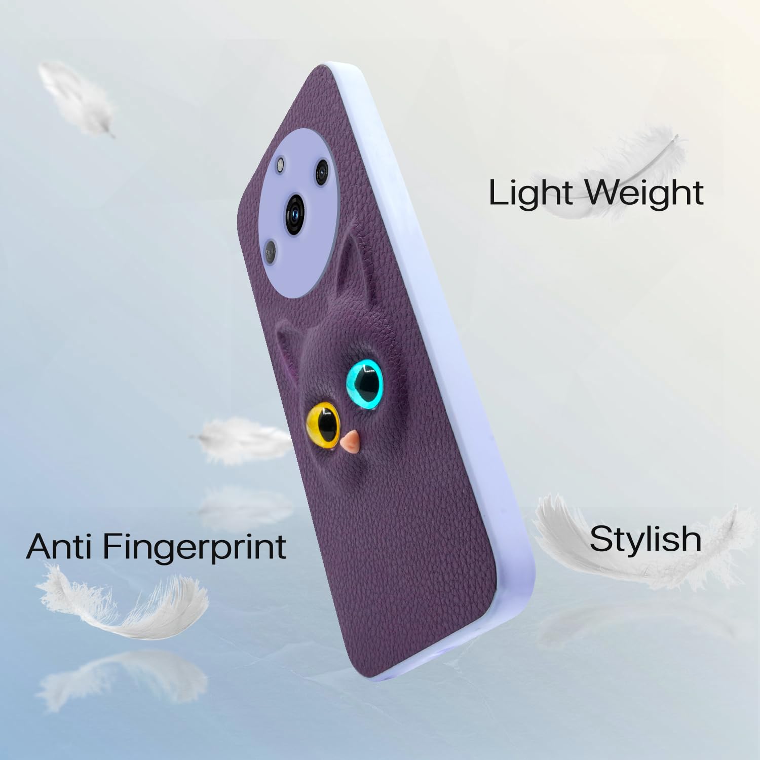 Pikkme Realme Narzo 60 5G Kitty Back Cover (Purple)