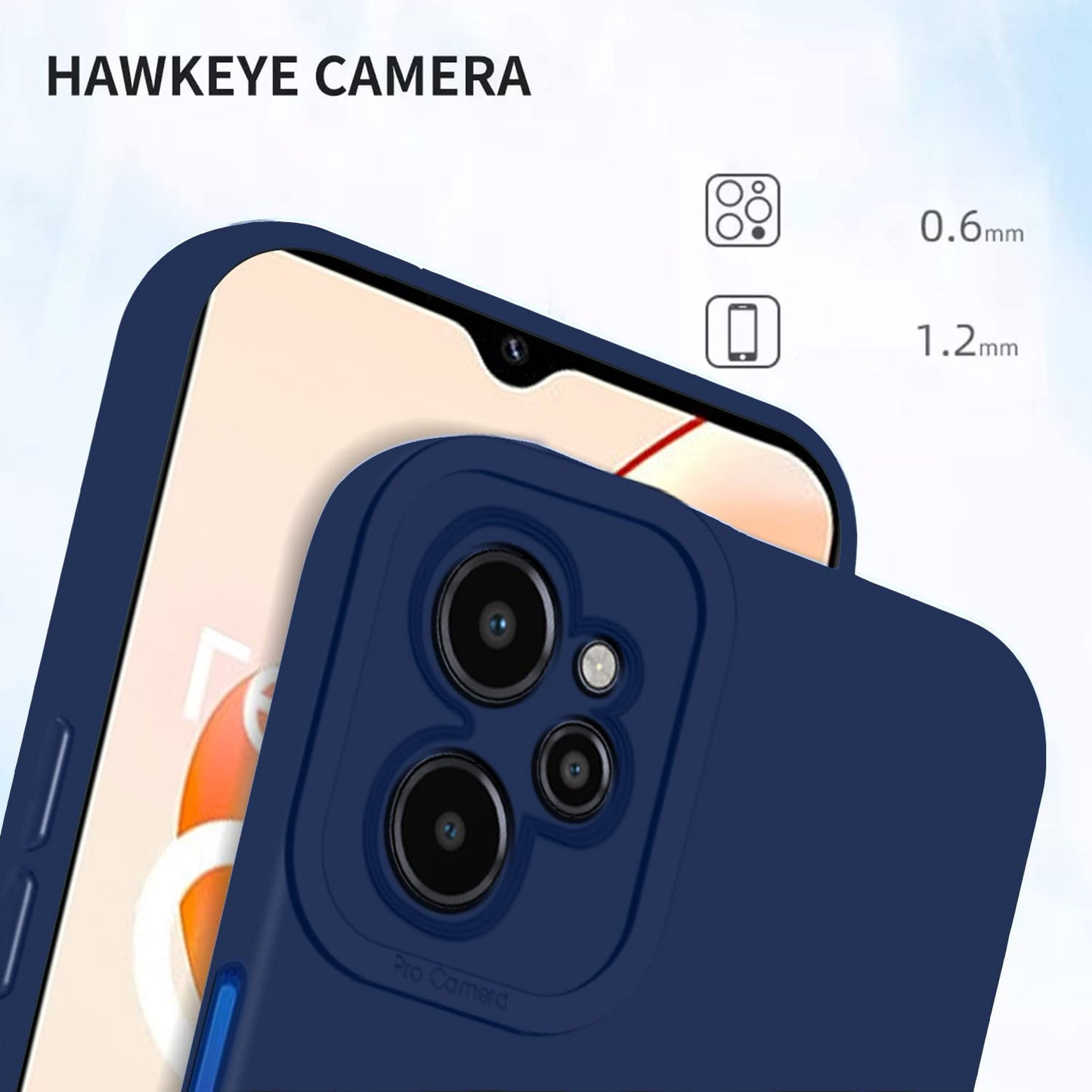 Pikkme Realme C31 Soft Silicone Case with Camera Bumper Protection | Blue