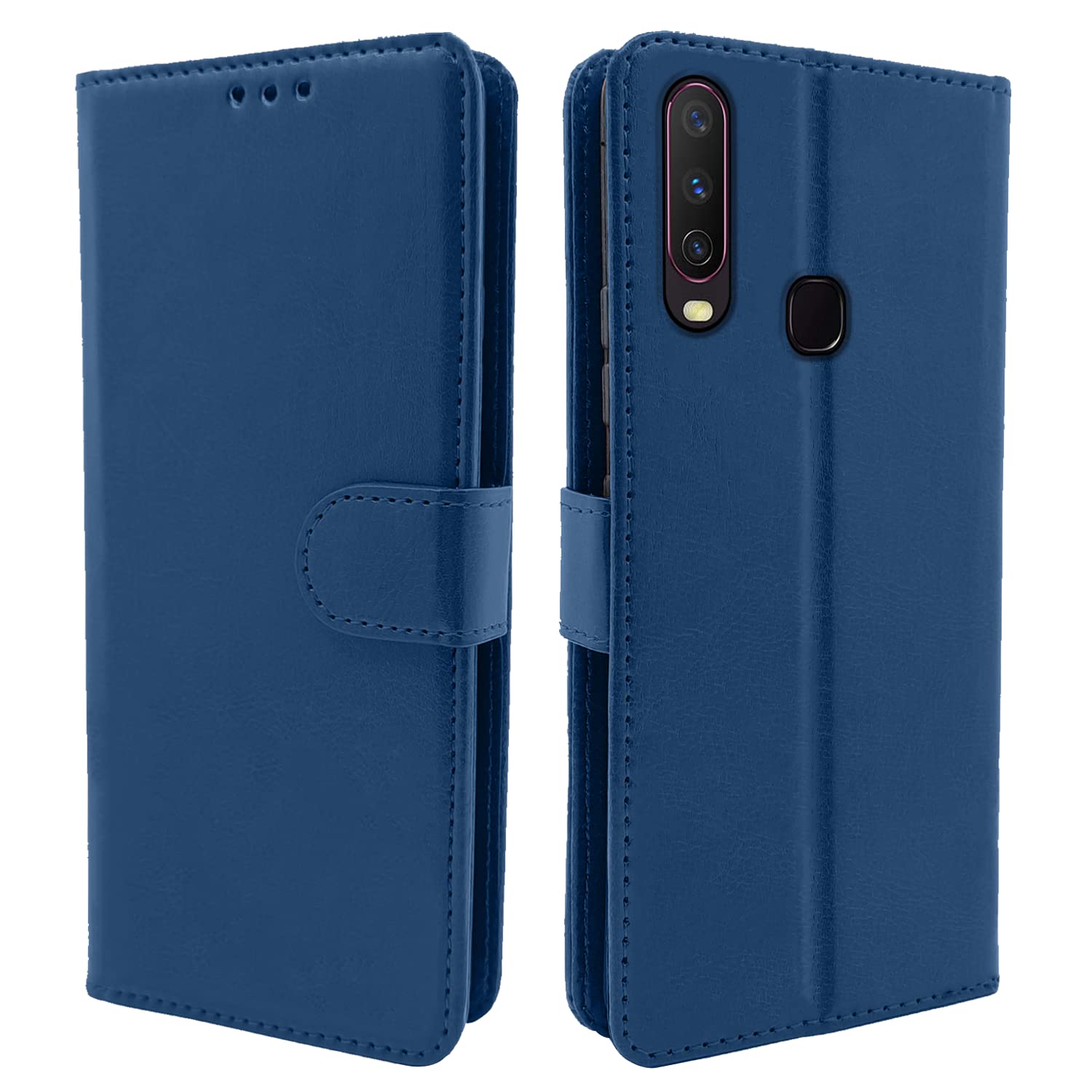 Pikkme Vivo Y12 / Y15 / Y17 / U10 Vintage Flip Cover | Blue