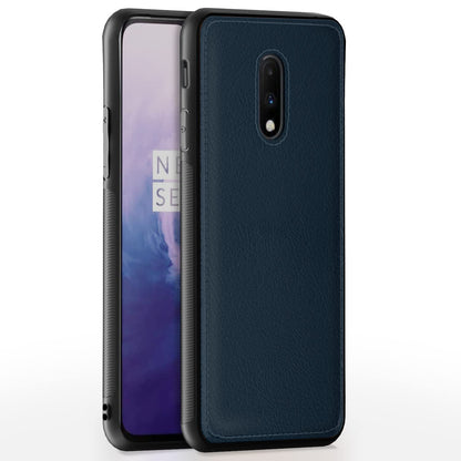 Pikkme OnePlus 7 Leather Back Cover | Blue