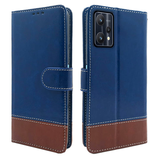 Pikkme Realme 9 Pro+ 5G Constrast Flip Cover | Blue & Brown