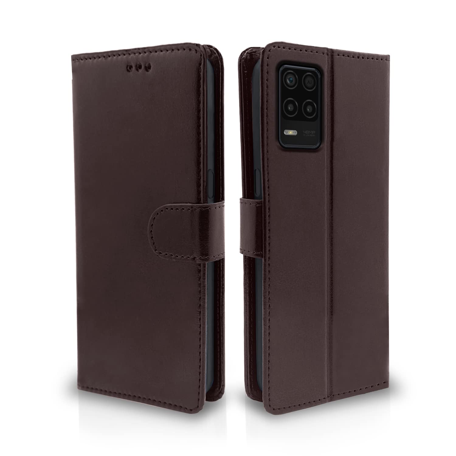 Pikkme Realme 9 5G / 8s 5G / 8 5G / Narzo 30 5G Vintage Flip Cover | Coffee