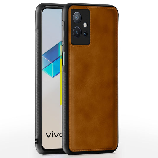 Pikkme Vivo T1 5G / Vivo Y75 5G / iQOO Z6 5G Leather Back Cover | Brown