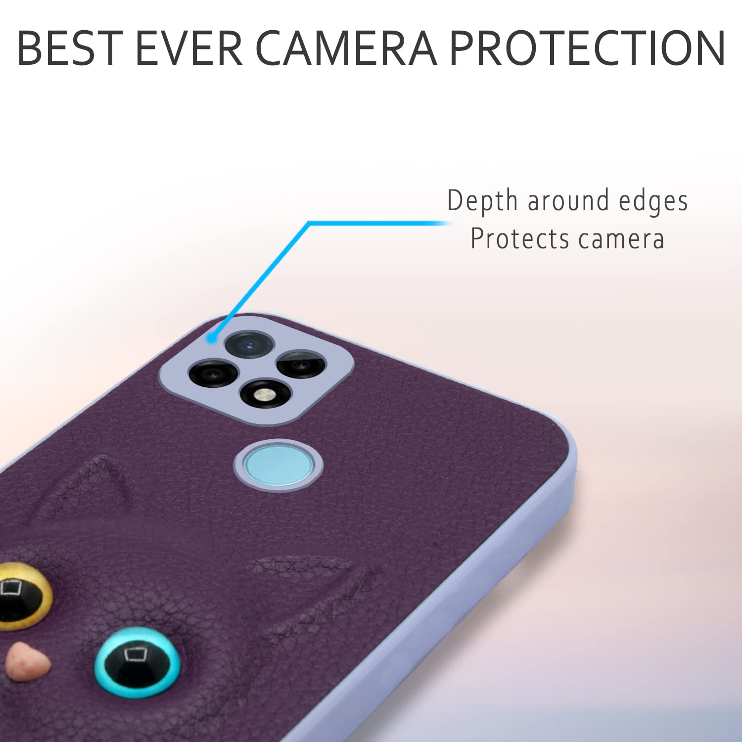 Pikkme Oppo A15 / A15s Cat Case | Purple