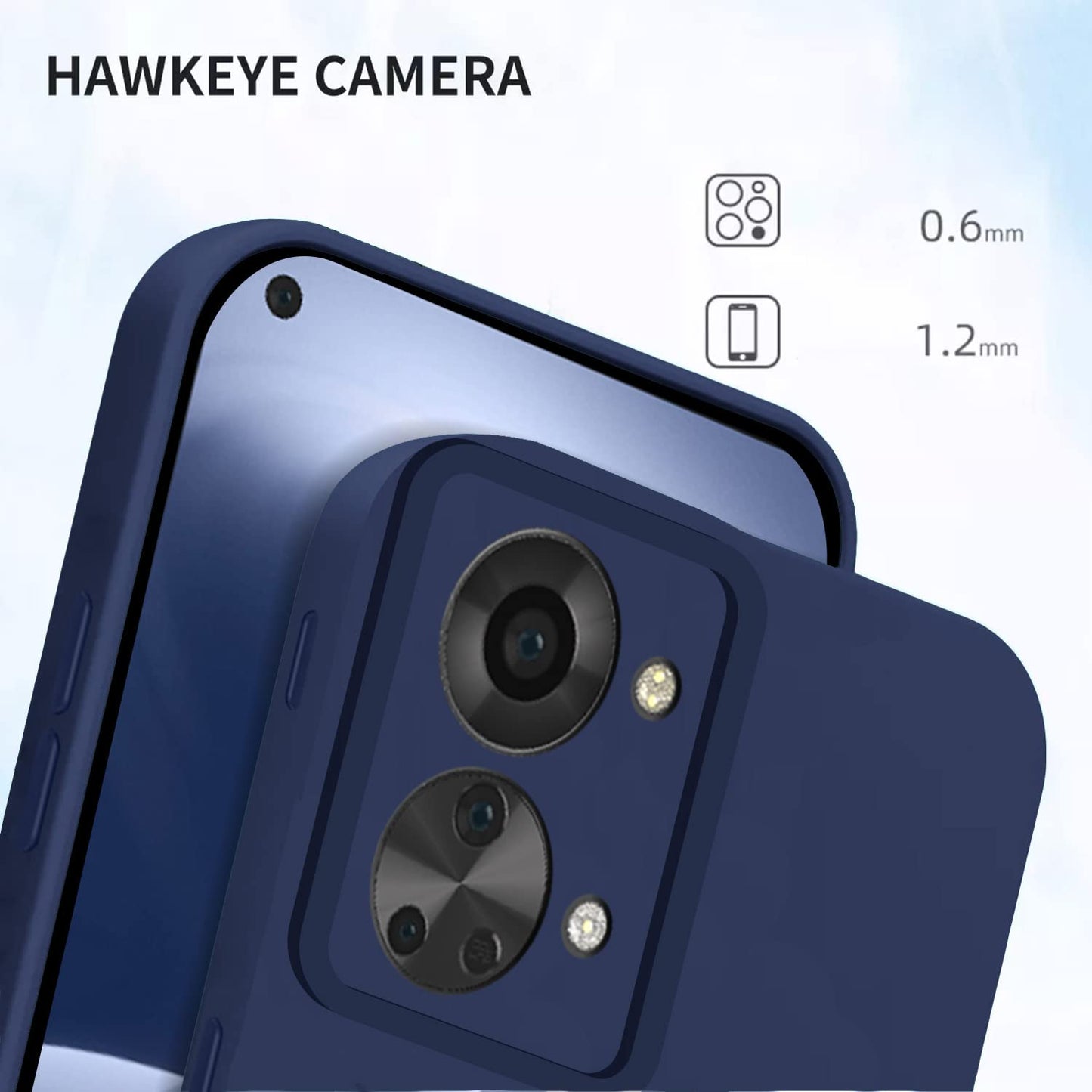 Pikkme OnePlus Nord 2T 5G Soft Silicone Case with Camera Bumper Protection | Blue