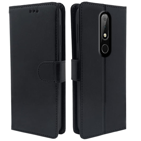 Pikkme Nokia 6.1 Plus / 6.1+ Vintage Flip Cover | Black