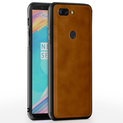 Pikkme OnePlus 5T Leather Back Cover | Brown