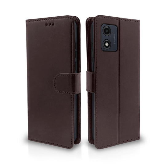 Pikkme Moto E13 Vintage Flip Cover (Coffee)