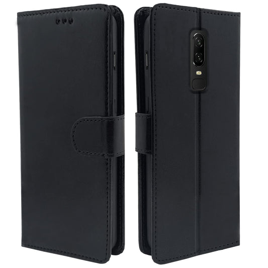 Pikkme OnePlus 6 Vintage Flip Cover | Black