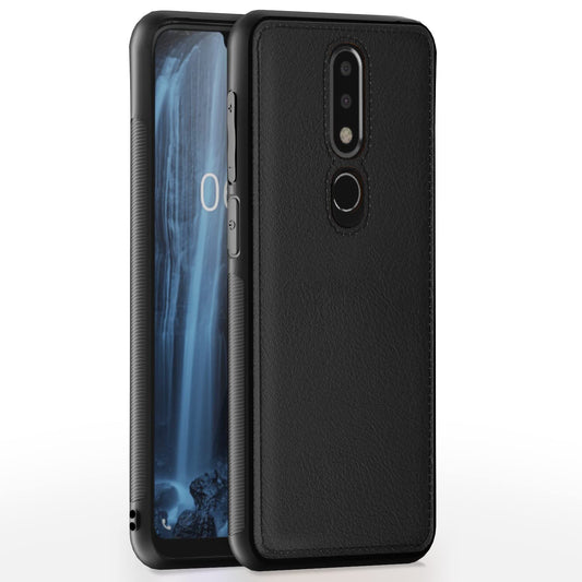 Pikkme Nokia 6.1 Plus Leather Back Cover | Black